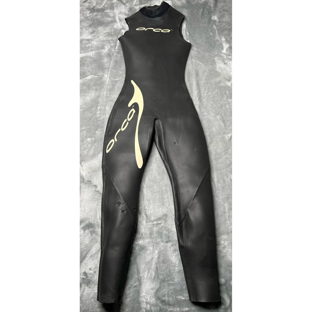 ORCA Wetsuit Women Size 6 Triathlon Sleeveless Black Diving